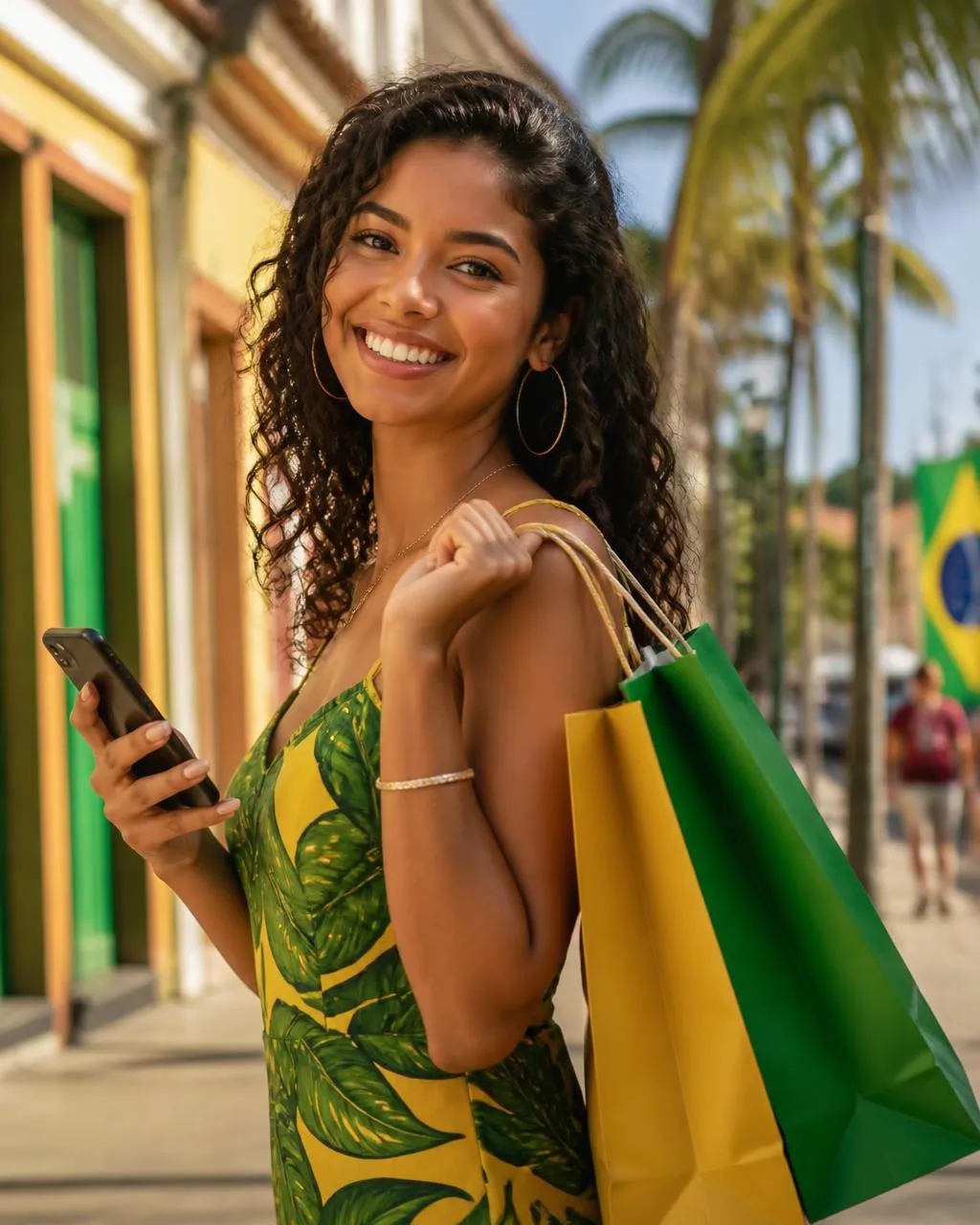 Cliente feliz comprando no OfertaApp